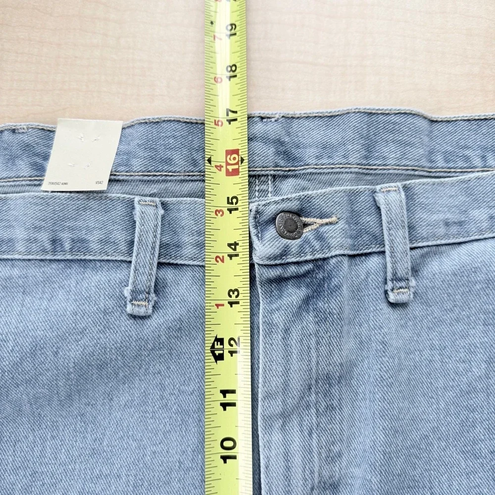 Wrangler Men's Rugged Wear Relaxed Straight Blue Denim Jeans Size 54x32 NWT - Picture 9 of 10